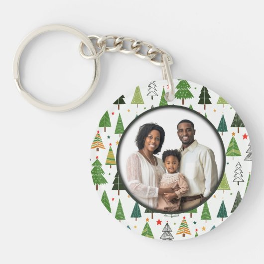 Retro Trees Sleutelhanger (Voorkant)