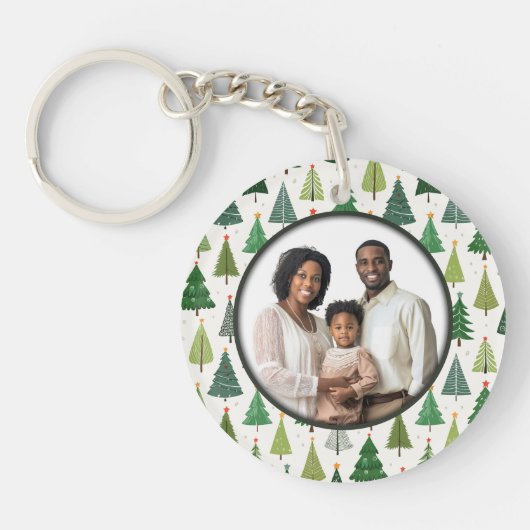 Retro Trees Sleutelhanger (Voorkant)
