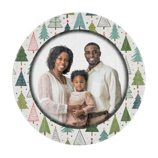 Retro Trees Snijplank (Voorkant)