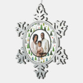 Retro Trees Tin Sneeuwvlok Ornament (Rechts)