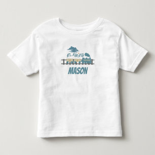 Retro Trein Kinderverjaardagsfeestje Aards Kinder Shirts