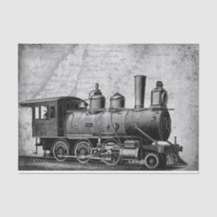 Retro,  trein, steampunk, scifi-thema tissuepapier