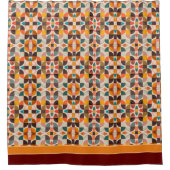 Retro Trendy Abstract Squares Collectie Douchegordijn (Voorkant)
