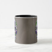 Retro Trendy Day of the Dead Sugar Skull Mok (Midden)