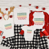 retro trendy kerst matching familie t-shirt