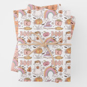 Retro Trendy Leuke Halloween Elements Ghost Pumpki Inpakpapier Vel (In situ)