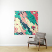 Retro Trendy Memphis Geometrisch Behang Wandkleed (In Situ (horizontaal))