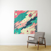 Retro Trendy Memphis Geometrisch Behang Wandkleed (In situ)