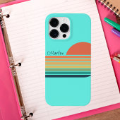 Retro  Trendy Striped Rainbow Case-Mate iPhone Case