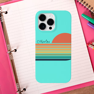 Retro  Trendy Striped Rainbow Case-Mate iPhone 14 Pro Max Hoesje