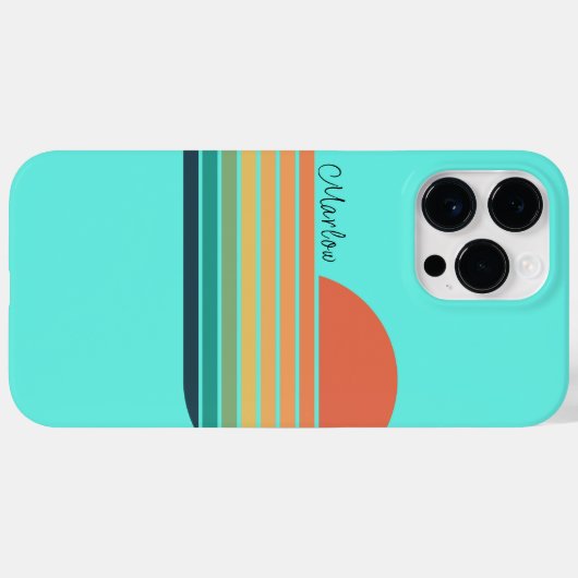 Retro  Trendy Striped Rainbow Case-Mate iPhone Case (Achterkant (horizontaal))