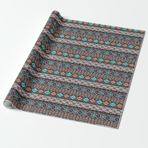 Retro Tribal Navajo: Geometrisch Naadloos. Cadeaupapier