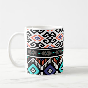 Retro Tribal Navajo: Geometrisch Naadloos. Koffiemok