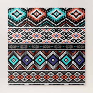 Retro Tribal Navajo: Geometrisch Naadloos. Legpuzzel