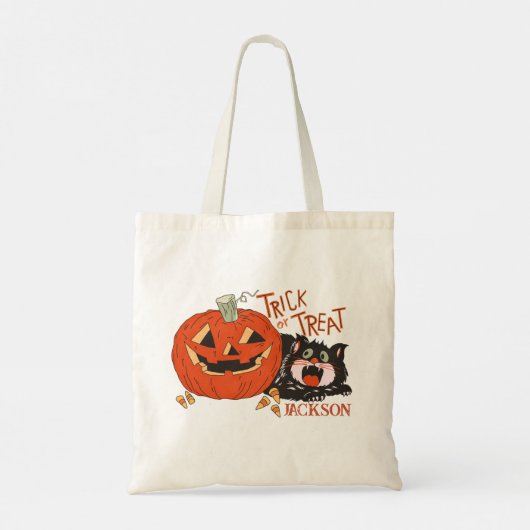 Retro Trick of Trick Custom Halloween Tote Bag (Achterkant)