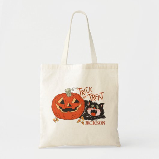 Retro Trick of Trick Custom Halloween Tote Bag (Voorkant)