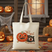 Retro Trick of Trick Custom Halloween Tote Bag