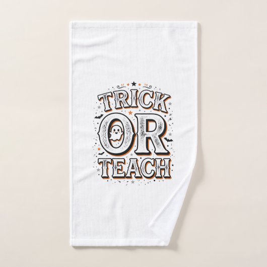 Retro Trick Or Teach Halloween Leraar Shirt Ontwer Handdoek (Handdoek)