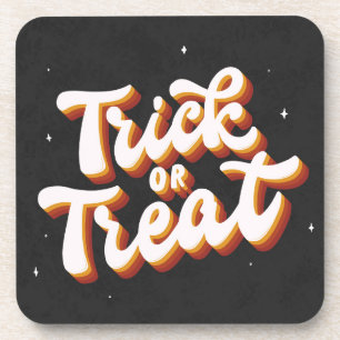 Retro-Trick or treat Bier Onderzetter