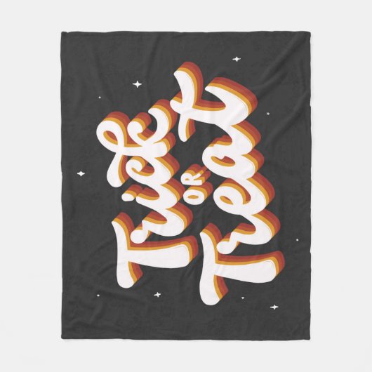 Retro-Trick or treat Fleece Deken (Voorkant)