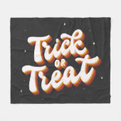 Retro-Trick or treat Fleece Deken (Voorkant (Horizontaal))
