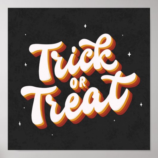 Retro-Trick or treat Poster (Voorkant)