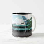 Retro Trident Jet Age Silohuette Mug (Devant droit)