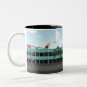 Retro Trident Jet Age Silohuette Mug (Gauche)