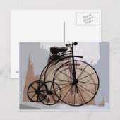 Retro Trike-Briefkaart Briefkaart (Voorkant / Achterkant)