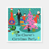 Retro Trimmen van de kerstboom Papier servetten (Voorkant)