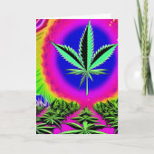 Retro Trippy Psychedelic Hippy Groovy 60's Peace H Feestdagen Kaart (Voorkant)