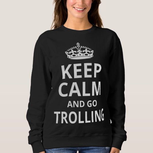 Retro Trolling Fishing 'Keep Calm and Go Trolling  Trui (Voorkant)