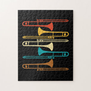 Retro Trombone - Jazz Legpuzzel