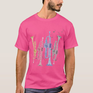 Retro Trompet T Shirt Trompet Kinder Trompet Meisj