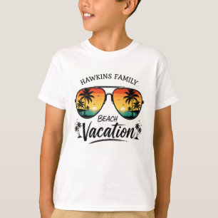 Retro Tropical Beach Vacation Graphic T-Shirt