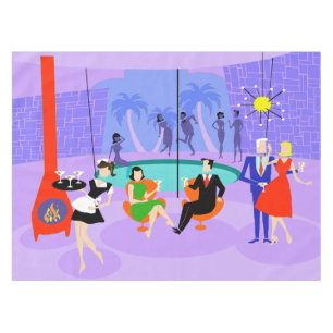 Retro Tropical Cocktail Party Tablecloth Tafelkleed