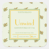 Retro Tropical laat Small Business Candle label ac (Voorkant)