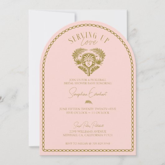 Retro Tropical Palm Tree Pickleball Vrijgezellenfe Kaart (Voorkant)