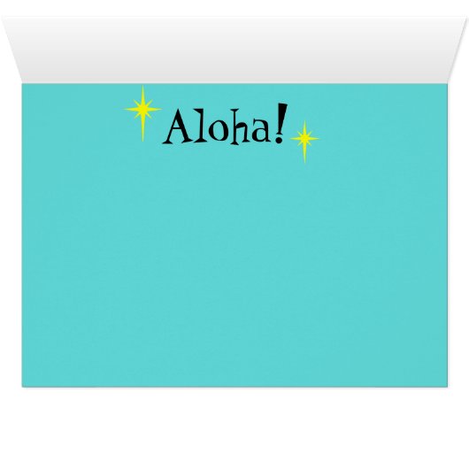 Retro Tropical Vacation Postcard (Intérieur Horizontal (Bas))