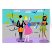 Retro Tropical Vacation Postcard (Devant horizontal)