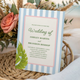 Retro Tropics Modern Coastal Island Wedding  Kaart