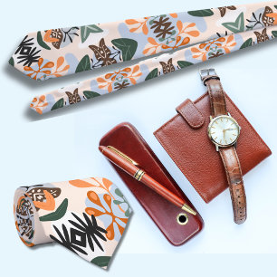Retro tropisch Hawaiiaans patroon Stropdas