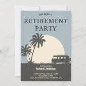 Retro Tropisch Uitnodiging voor Pensioenfeest van (Voorkant)