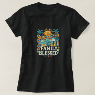 Retro Tropische Gezinsvakantie & Strand Reünie T-shirt