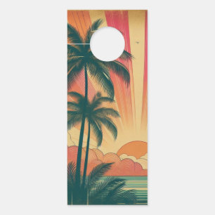 Retro/ tropische/Hawaïaanse zonsondergang