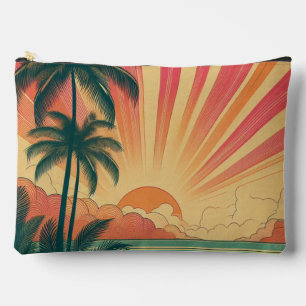 Retro/ tropische/Hawaïaanse zonsondergang Etui