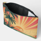 Retro/ tropische/Hawaïaanse zonsondergang Etui (Open)