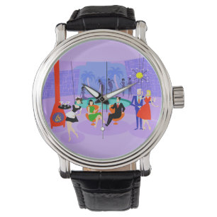Retro Tropische Horloge van de Cocktail party