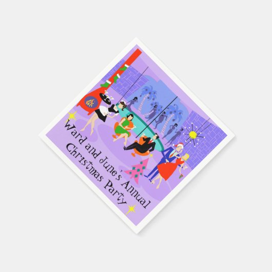 Retro Tropische Kerstfeest Wegwerp servetten (Hoek)