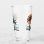 Retro/ tropische palmboom glas (Rechts)